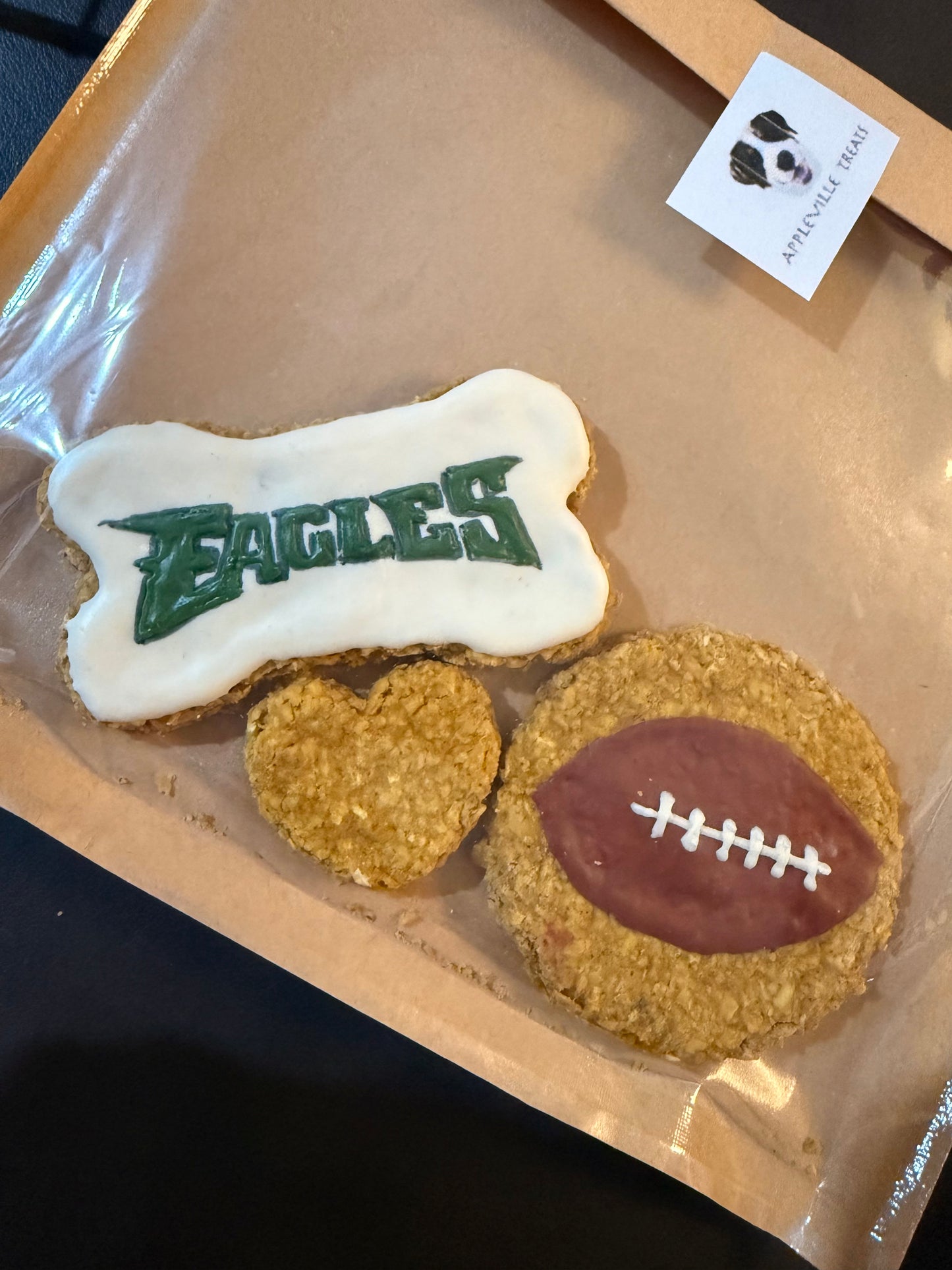 Eagles Football Cookies 3-pack